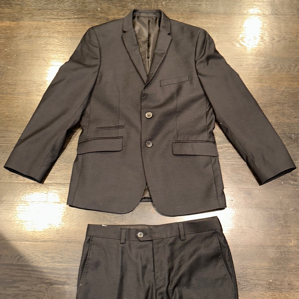 Marc New York boys size 16 skinny charcool 2 piece suit